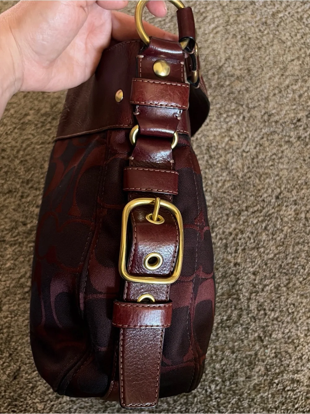 Coach Large Zoe Hobo Bag (Style 12657) - Picture 6 of 8